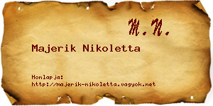 Majerik Nikoletta névjegykártya